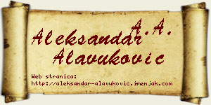 Aleksandar Alavuković vizit kartica